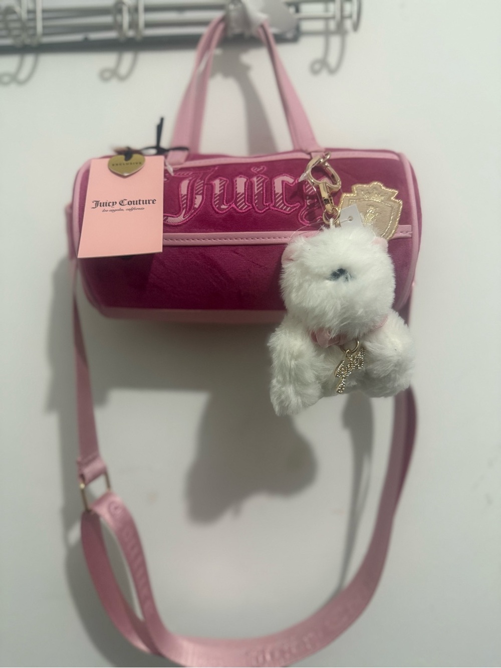 Juicy Couture Pink Barrel Crossbody Bag NWT